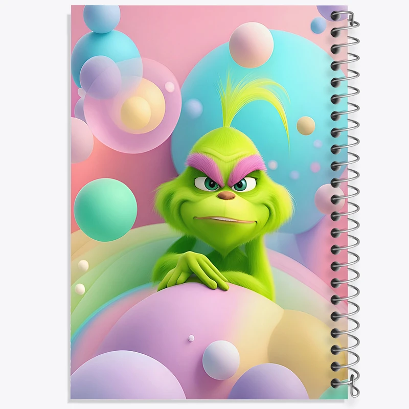 دفتر شطرنجی 50 برگ خندالو طرح گرینچ (Grinch) کد N5582