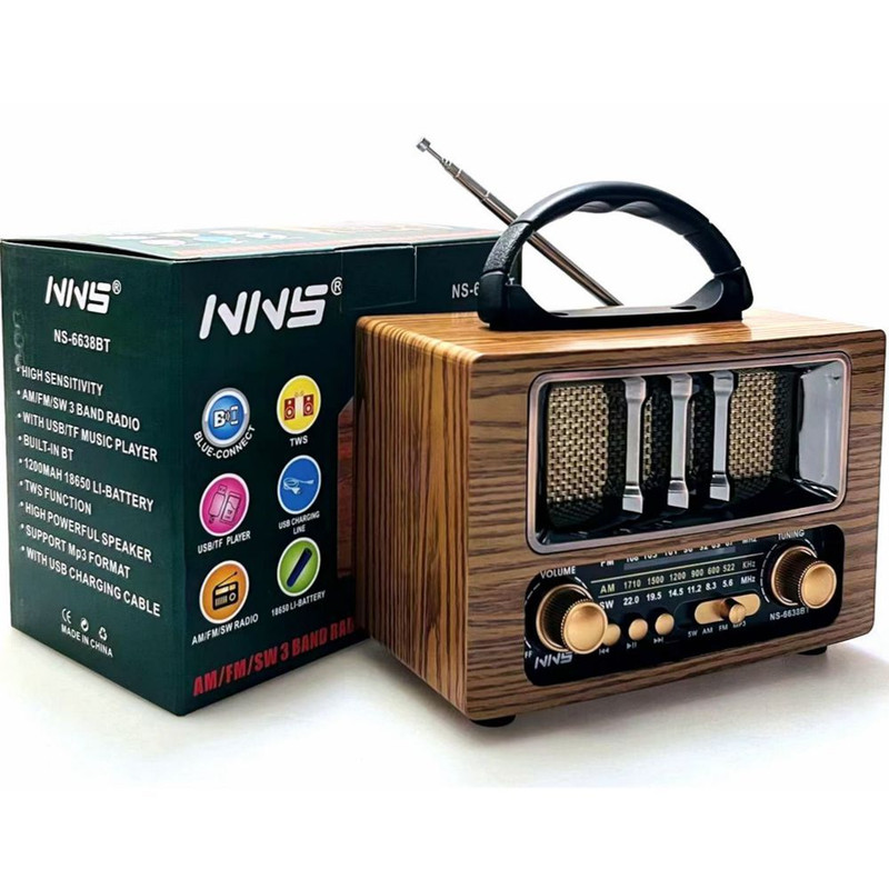 رادیو AM، FM، SW مدل NS-6638BT دارای Bluetooth