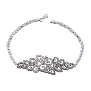 دستبند نقره زنانه بازرگانی میلادی مدل مدرن DP_409