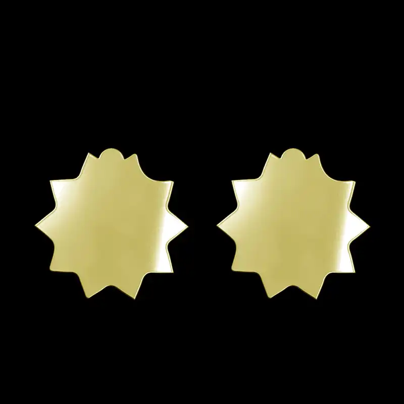 گوشواره طلا 18 عیار زنانه مدوپد مدل ستاره کد GA1-15630