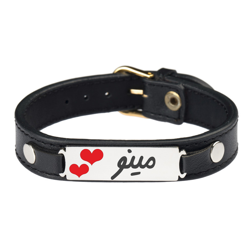 دستبند زنانه گیلواره زراوشان مدل چرم طبیعی اسم مینو کد CLK 152 