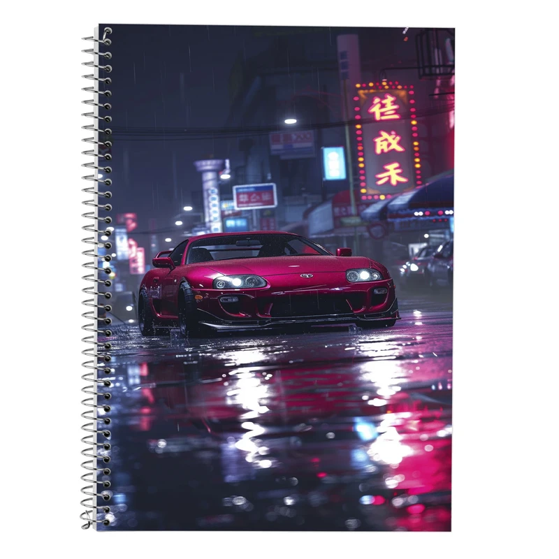 دفتر زبان 50 برگ مدوپد مدل دو خط طرح need for speed کد DF13588