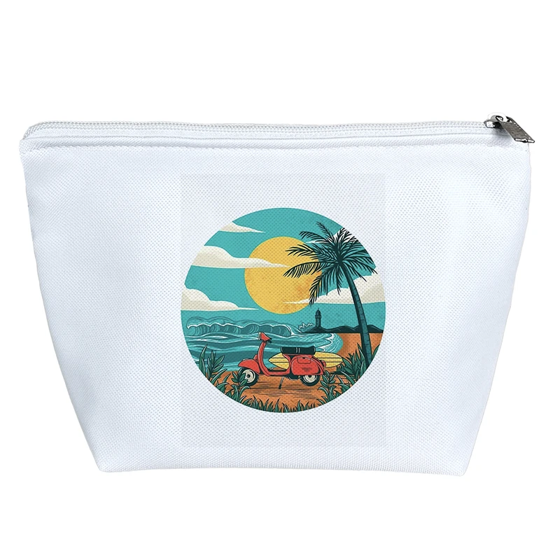 کیف لوازم آرایش دخترانه خندالو مدل ساحل و دریا کد 5343