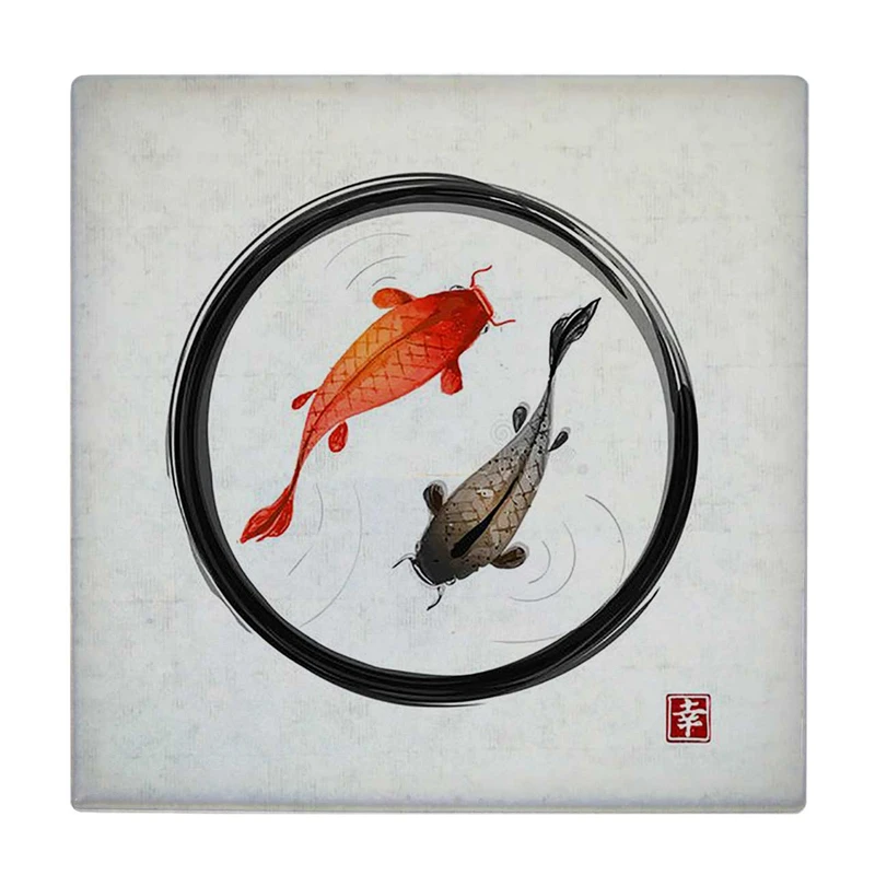  زیر لیوانی  طرح دو ماهی کد    5925241_4586