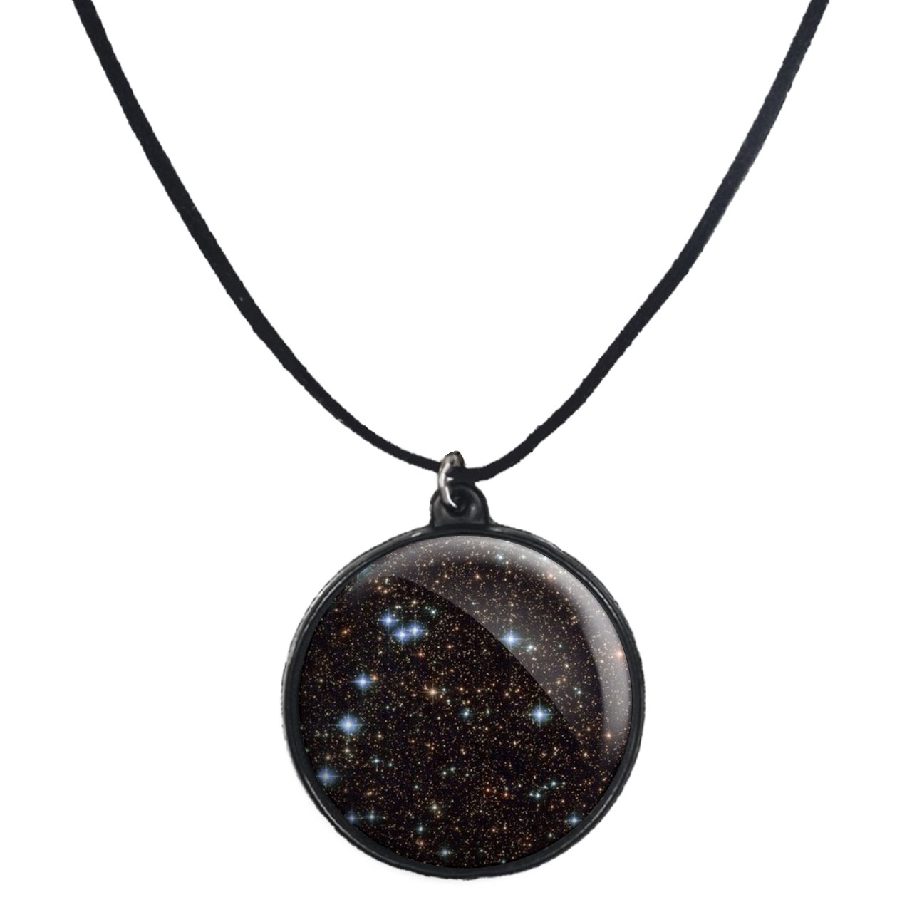 گردنبند پرمانه طرح ستاره و کهکشان کد pmb.25702 مدل دو طرفه