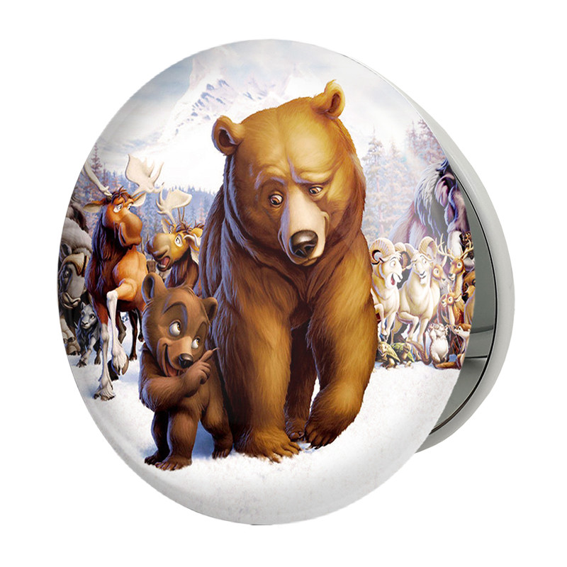 آینه جیبی خندالو طرح انیمیشن خرس برادر Brother Bear مدل تاشو کد 13715 