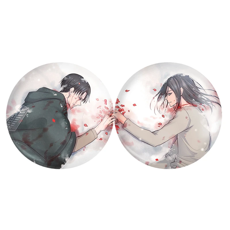 مگنت خندالو مدل ارن و لیوای انیمه اتک آن تایتان Attack On Titan کد A177 مجموعه 2 عددی