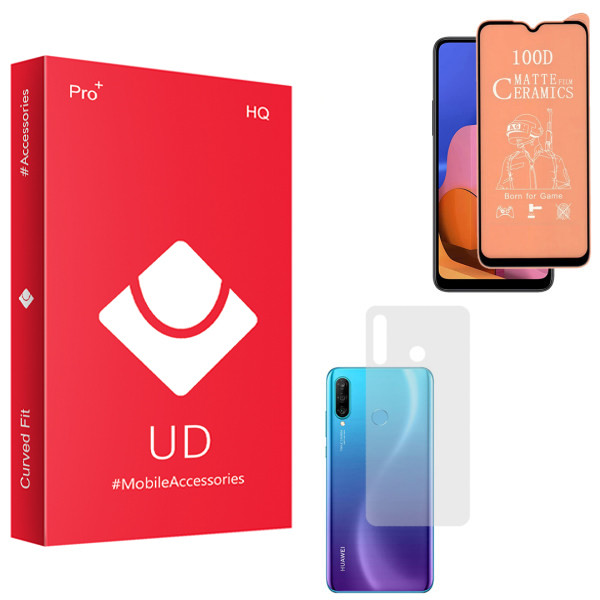 محافظ صفحه نمایش سرامیکی مات یو دی مدل HQ مناسب برای گوشی موبایل هوآوی P30 Lite به همراه محافظ پشت گوشی