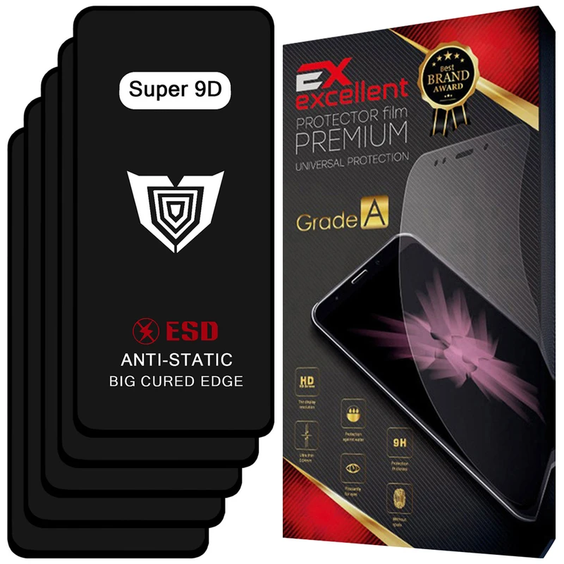 محافظ صفحه نمایش شیشه ای ایکس اکسلنت مدل XS9D مناسب برای گوشی موبایل شیائومی Redmi Note 12T Pro بسته پنج عددی