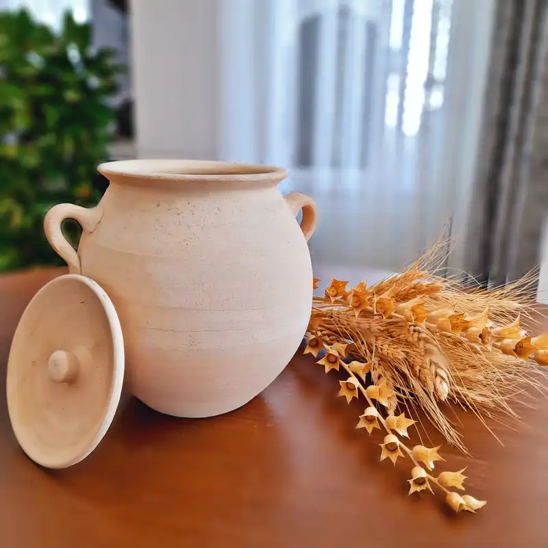 ظرف دیزی سفالی خام مدل سنتی کد poor-1500