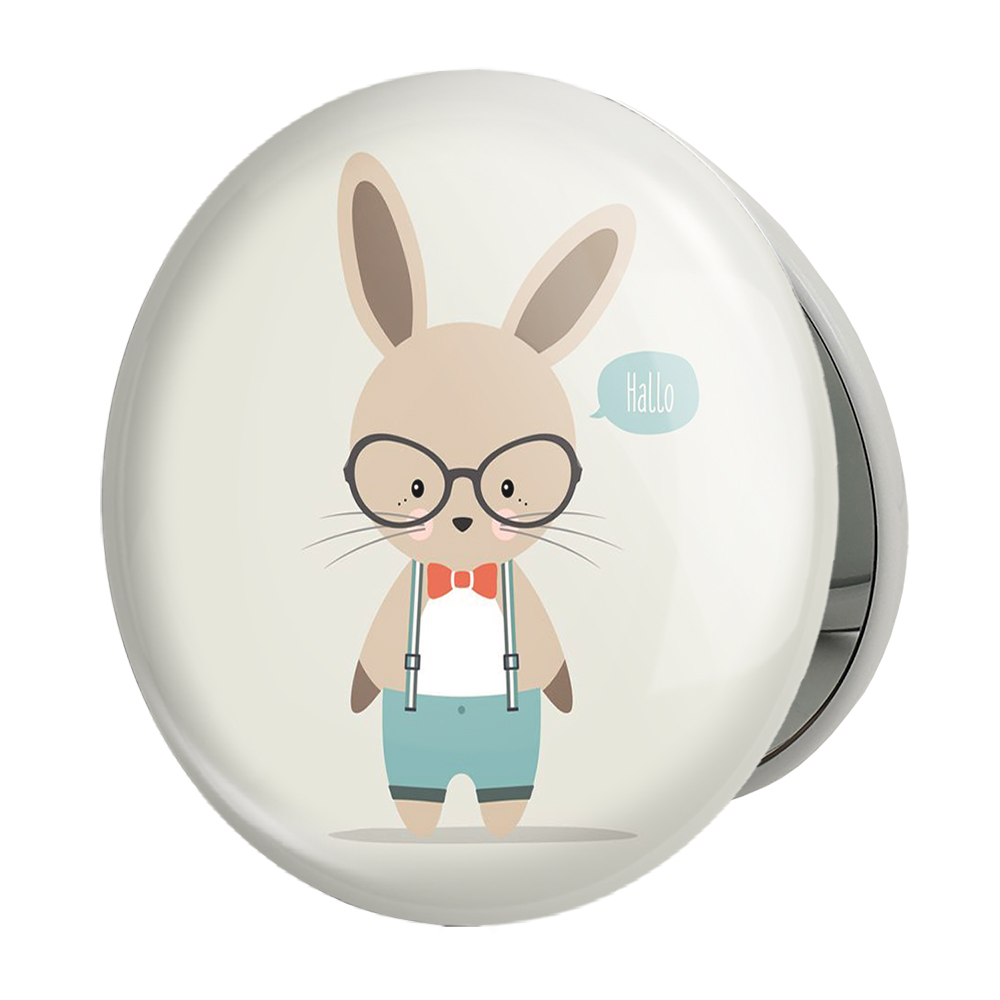 آینه جیبی خندالو طرح خرگوش مدل تاشو کد 5127 