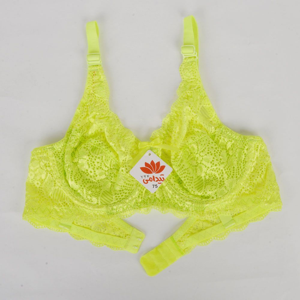 سوتین زنانه تیدامی 724 مدل گیپور فنر دار کد 340020355 رنگ سبز -  - 3