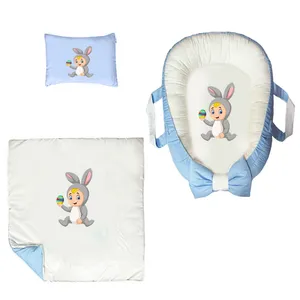 سرویس خواب سه تکه نوزاد ناریکو مدل گارد محافظ دار طرح پسربچه کد 0430