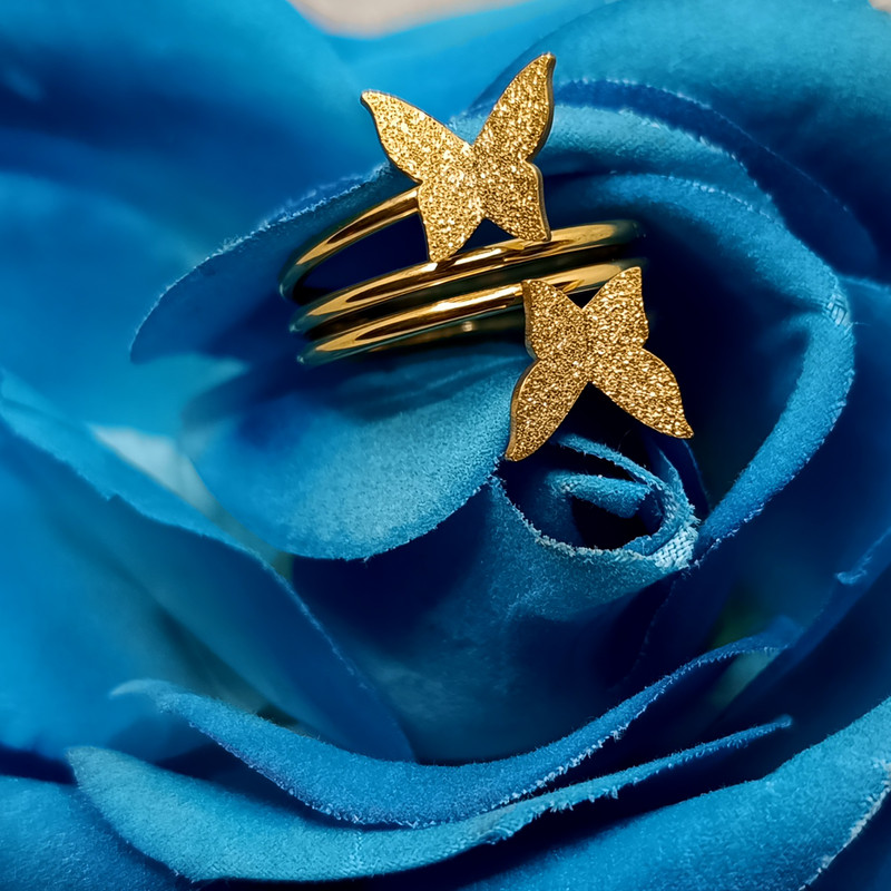 انگشتر زنانه طرح پروانه کد RKH_1675