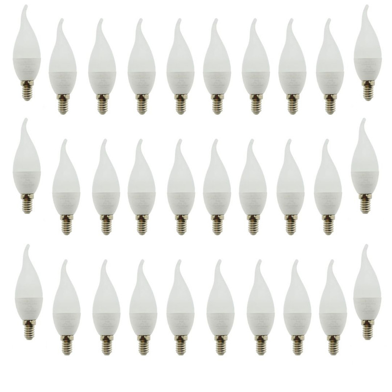 لامپ ال ای دی 7 وات نمانور مدل اشکی پایه کوتاه پایه E14 مجموعه 30 عددی