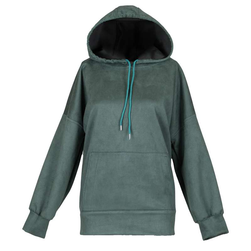 هودی زنانه مدل سوییت رنگ سبز