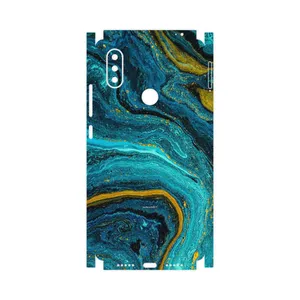 MAHOOT Turquoise marblewith golden streaks-FullSkin Cover Sticker for Xiaomi Mi 8 SE
