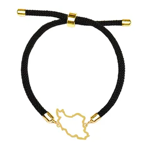 دستبند زنانه هایکا مدل نقشه ایران کد d.ha248