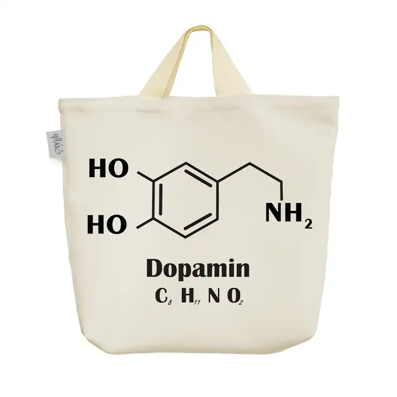 ساک خرید خندالو مدل فرمول شیمیایی دوپامین کد 3041