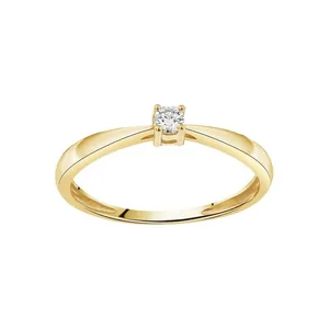  انگشتر طلا 18 عیار زنانه قیراط طرح تک سنگ کد GH2884