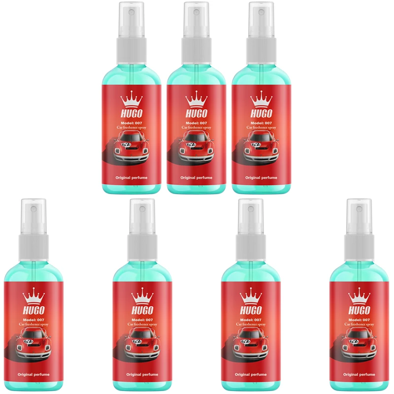 اسپری خوشبو کننده خودرو هوگو مدل 007 با رایحه Perfume حجم 50 میلی لیتر بسته 7 عددی