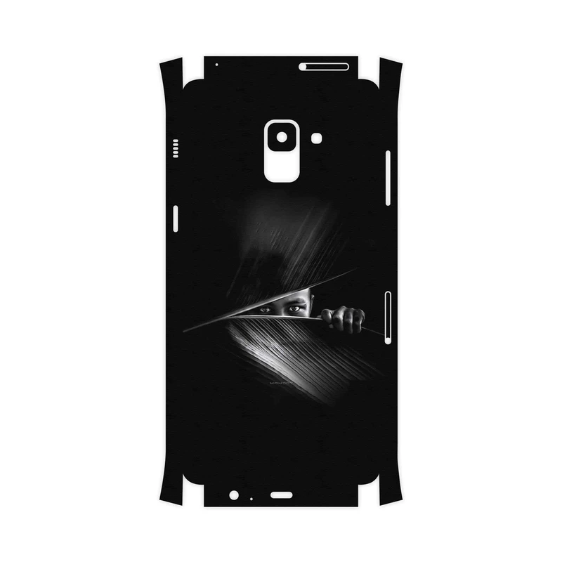 برچسب پوششی ماهوت مدل Black Portrait-FullSkin مناسب برای گوشی موبایل سامسونگ Galaxy A8 Plus 2018