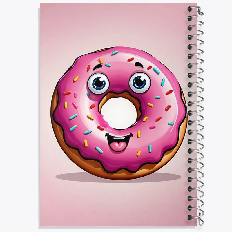 دفتر مشق 100 برگ خندالو طرح دونات کد N1242