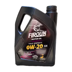 روغن موتور خودرو بنزینی و هیبریدی فیرون مدل نانوگرافن 0w-20 SN حجم 5 لیتر