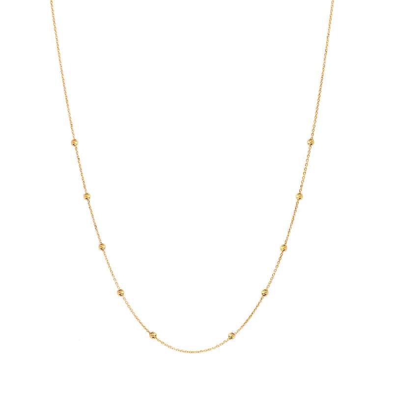 گردنبند طلا 18 عیار زنانه الی گلد گالری مدل تمام گوی البرناردو گردنبند طلا 18 عیار زنانه الی گلد گالری مدل تمام گوی البرناردو