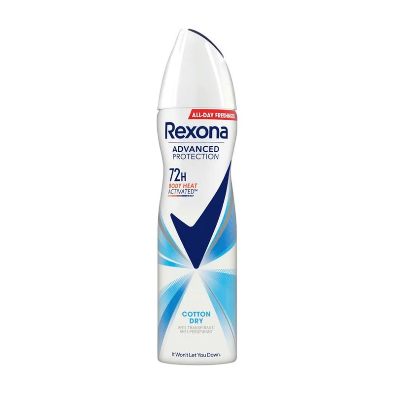 اسپری ضدتعریق زنانه رکسونا مدل Advanced Protection Cotton Dry 72H حجم 200 میلی‌لیتر