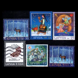 تمبر یادگاری مدل خارجی مجموعه 6 عددی 