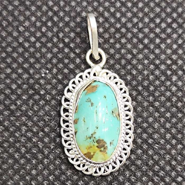 آویز گردنبند نقره زنانه مدل سنگ فیروزه نیشابور کد 22 آویز گردنبند نقره زنانه مدل سنگ فیروزه نیشابور کد 22