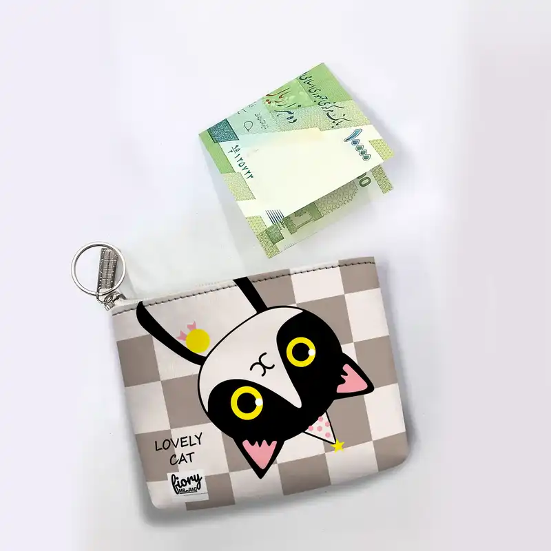 کیف پول فیوری مدل گربه چکمه پوش طرح گربه فانتزی کد fiory 2359