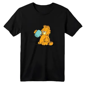 تی شرت آستین کوتاه بچگانه مدل گارفیلد کد 03 رنگ مشکی