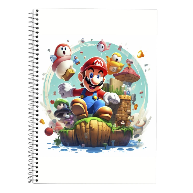 دفتر لغت 50 برگ مدوپد طرح سوپرماریو super mario کد DF2800