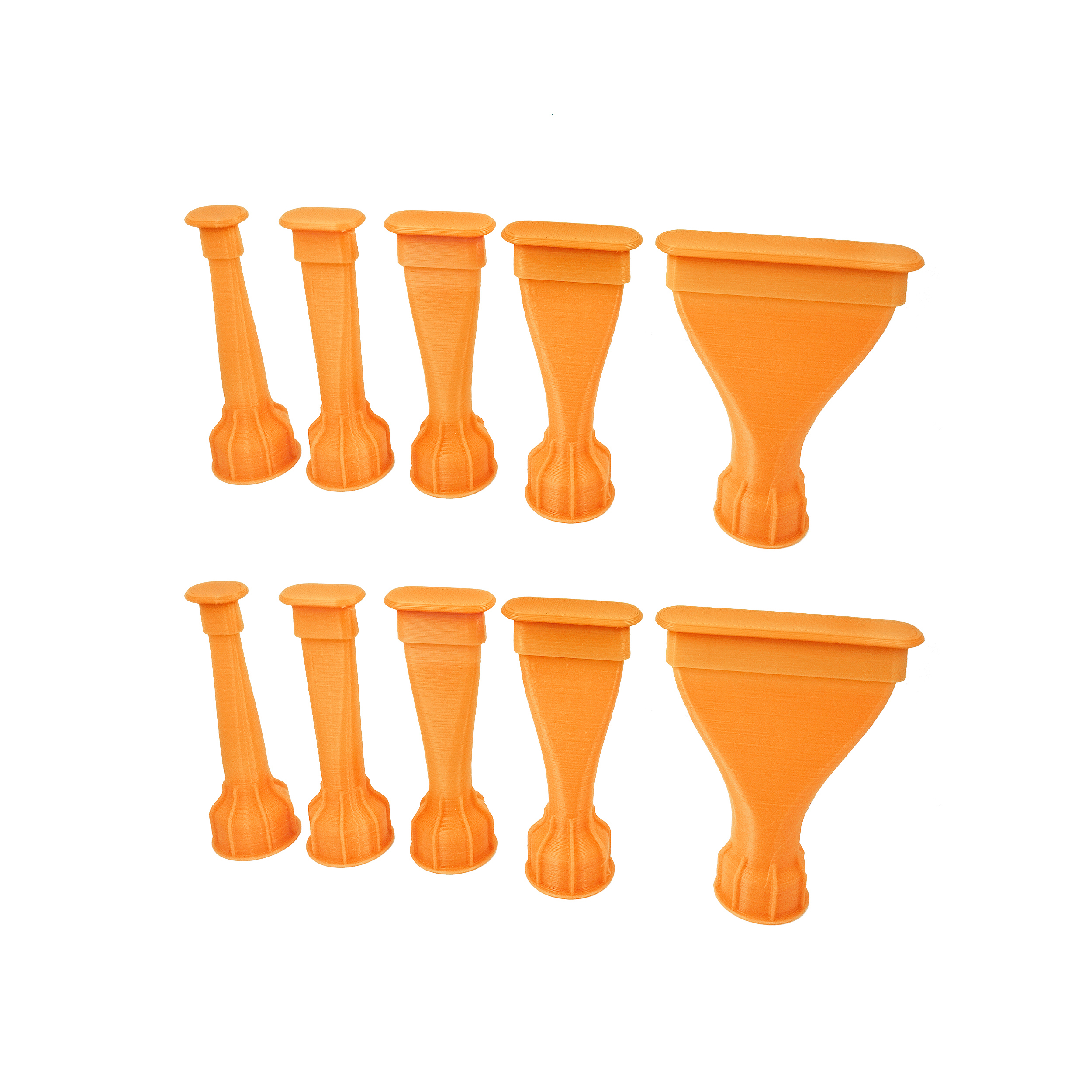 نازل چسب سیلیکون مدل تخت و عاج دار بسته 10 عددی