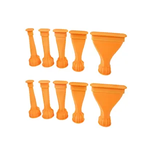 نازل چسب سیلیکون مدل تخت و عاج دار بسته 10 عددی