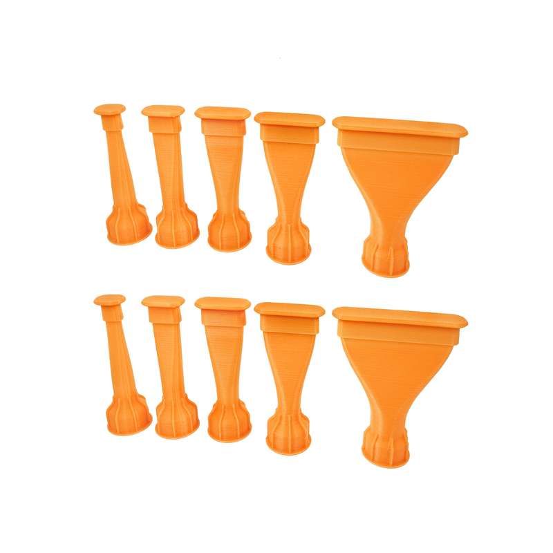 نازل چسب سیلیکون مدل تخت و عاج دار بسته 10 عددی