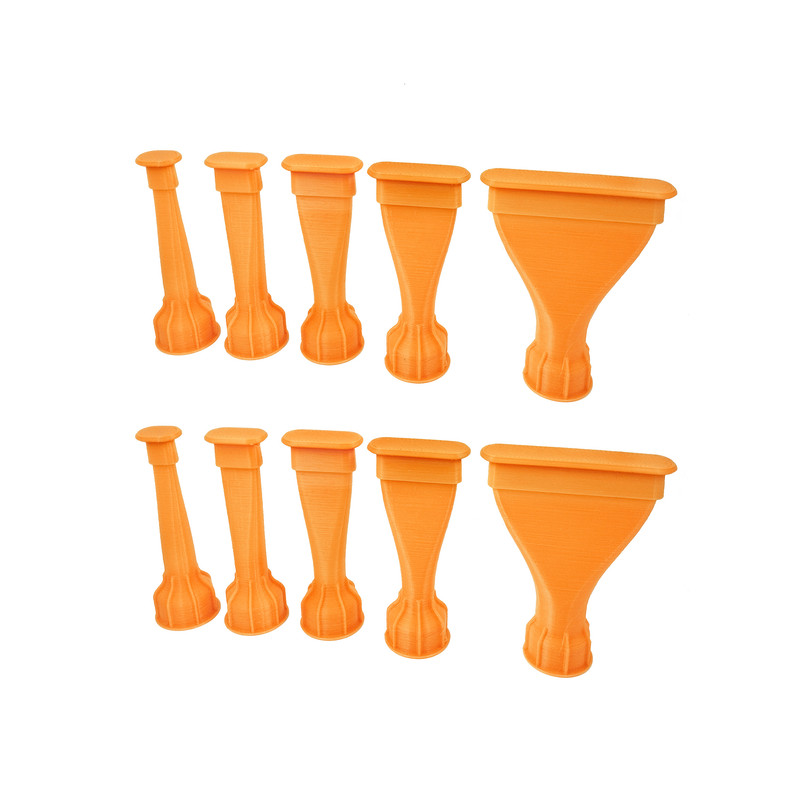 نازل چسب سیلیکون مدل تخت و عاج دار بسته 10 عددی