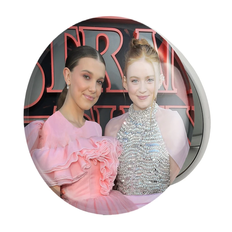 آینه جیبی خندالو طرح سیدی و میلی سریال استرنجر تینگز Stranger Things مدل تاشو کد 19340 