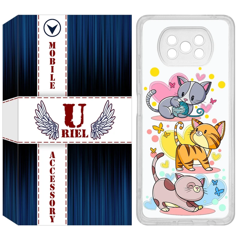 کاور یوریل مدل Clear کد 6 طرح گربه مناسب برای گوشی موبایل شیائومی Poco X3 / X3 Pro / X3 NFC