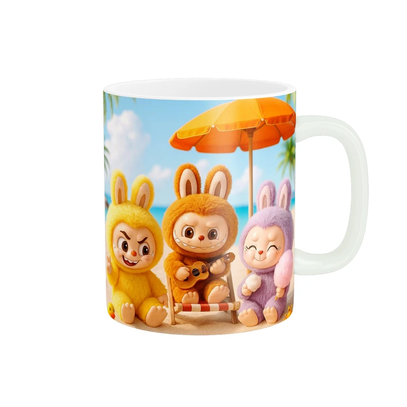 ماگ پاد آفرین طرح عروسک لبوبو کد 6048