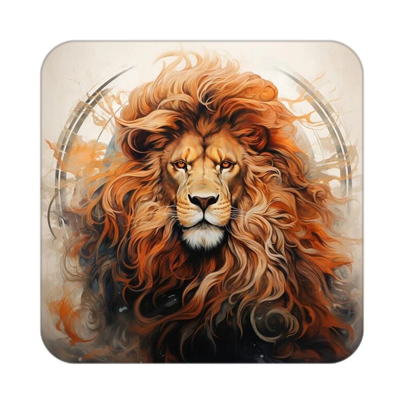 زیر لیوانی کاکتی طرح شیر مدل mp23647