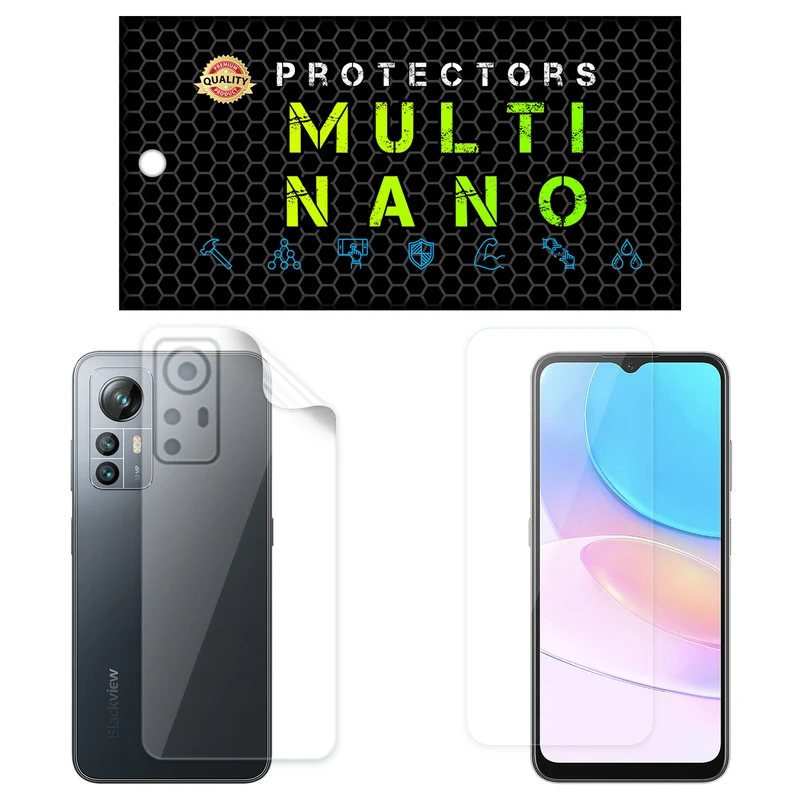 محافظ صفحه نمایش مولتی نانو مدل X-SFT مناسب برای گوشی موبایل بلک ویو A85 به همراه محافظ پشت گوشی