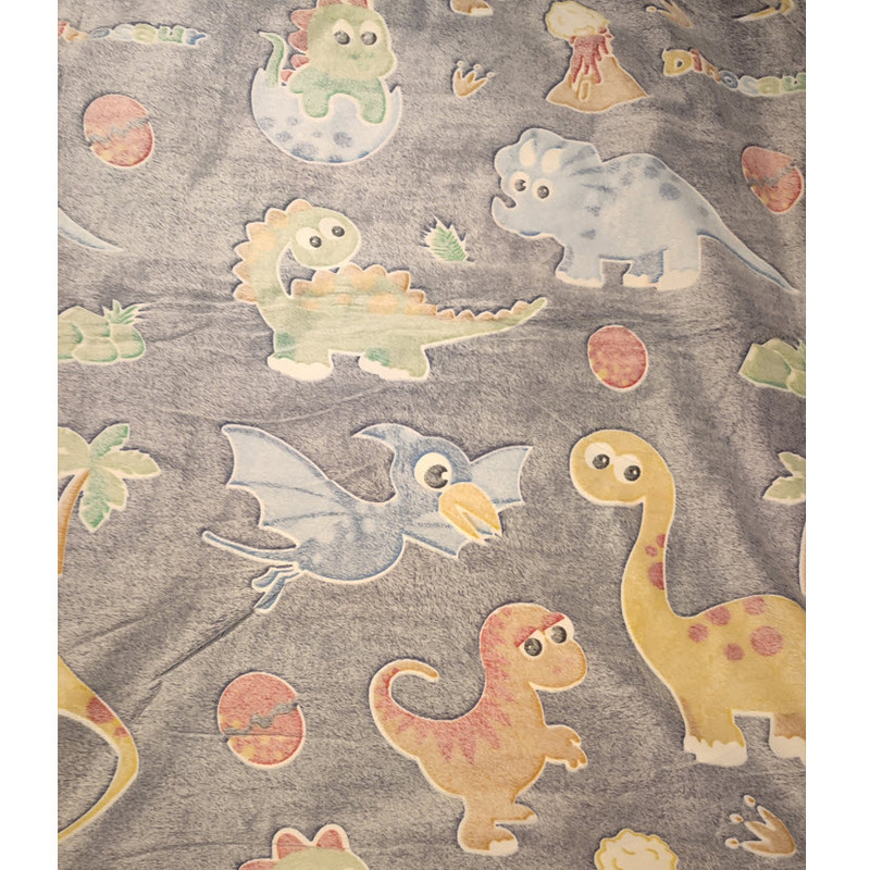 پتو مسافرتی یک نفره مدل شبنما دایناسور6 سایز 200x150 سانتی‌متر