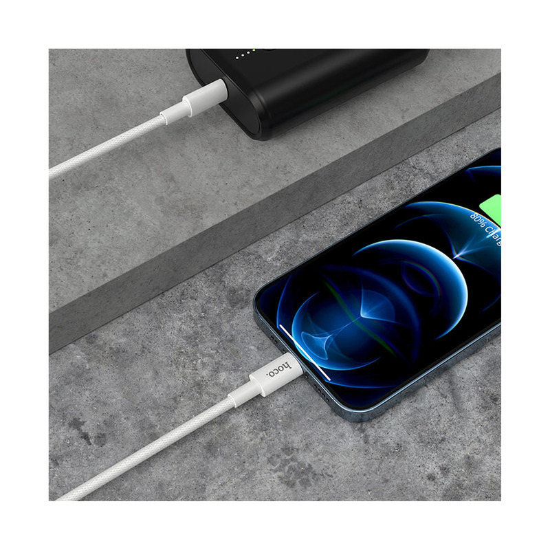 خرید و قیمت کابل تبدیل USB-C به لایتنینگ هوکو مدل X56 PD 20W طول 1 متر