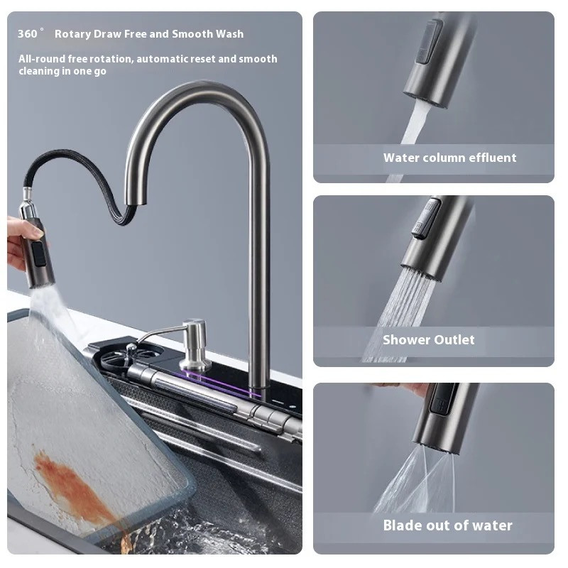 سینک ظرفشویی استیل مدل پيانويى ٧ كليد توكار