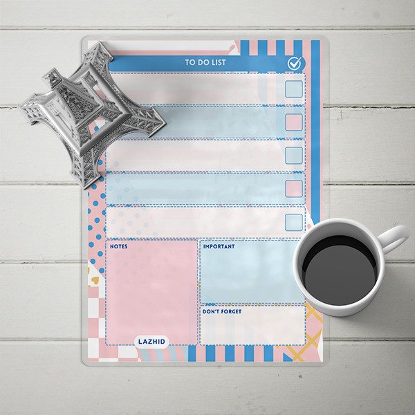 تخته وایت برد لاژید مدل پلنر کد TO-DO-LIST سایز 20*30 سانتی متر