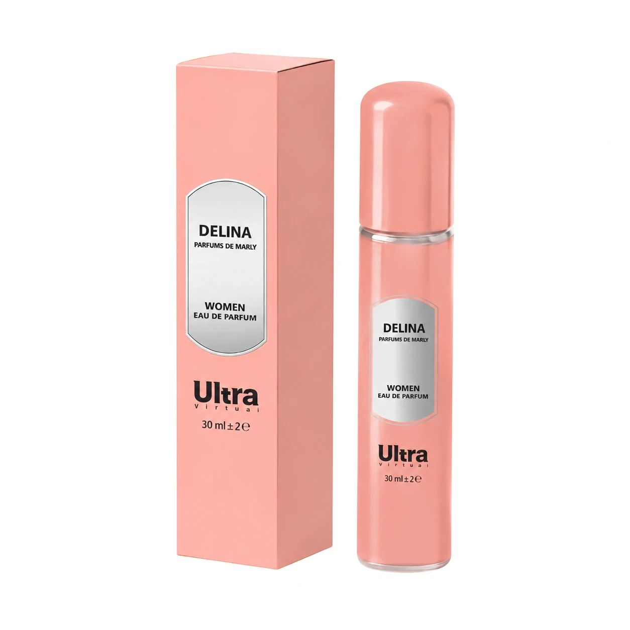 عطر جیبی زنانه اولترا ویرچوآل مدل Delina با رایحه شیرین و گلی حجم 30 میلی‌لیتر