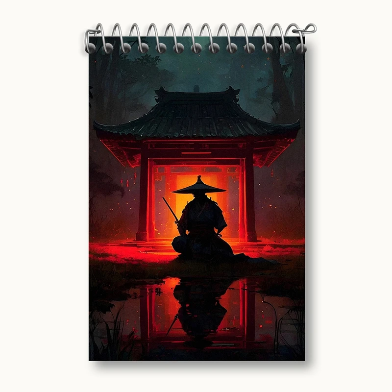 دفتر یادداشت 50 برگ خندالو مدل مرد سامورایی کد F2904